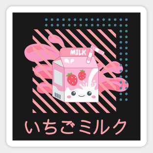 Kawaii Strawberry Milk Ichigo Miruku Magnet